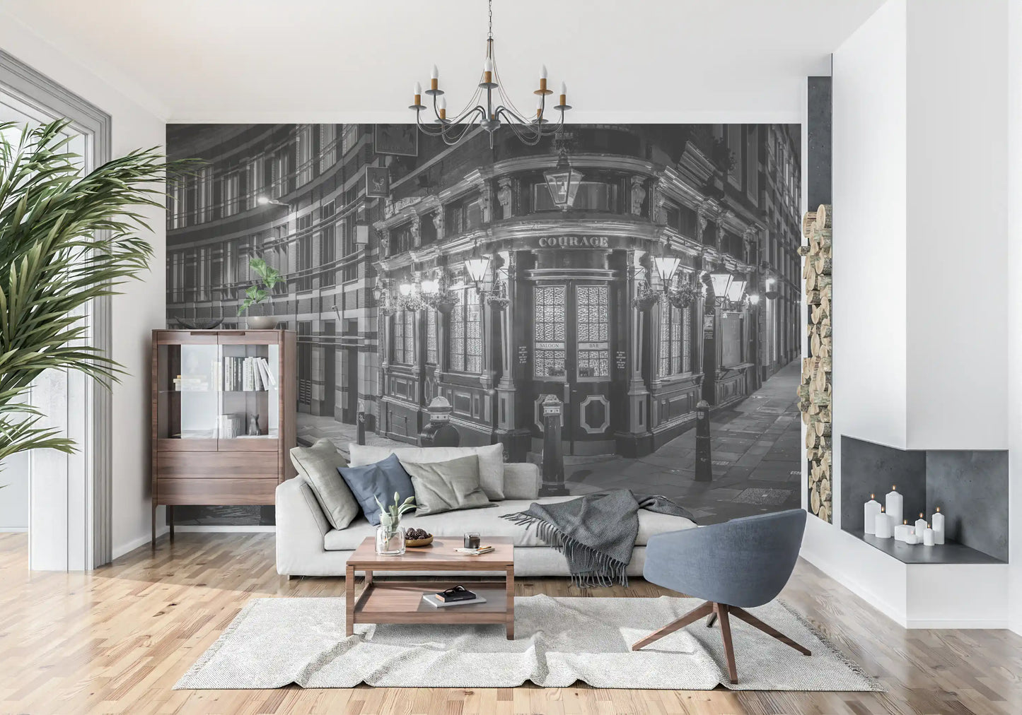 London's Corner Glow Wall Mural