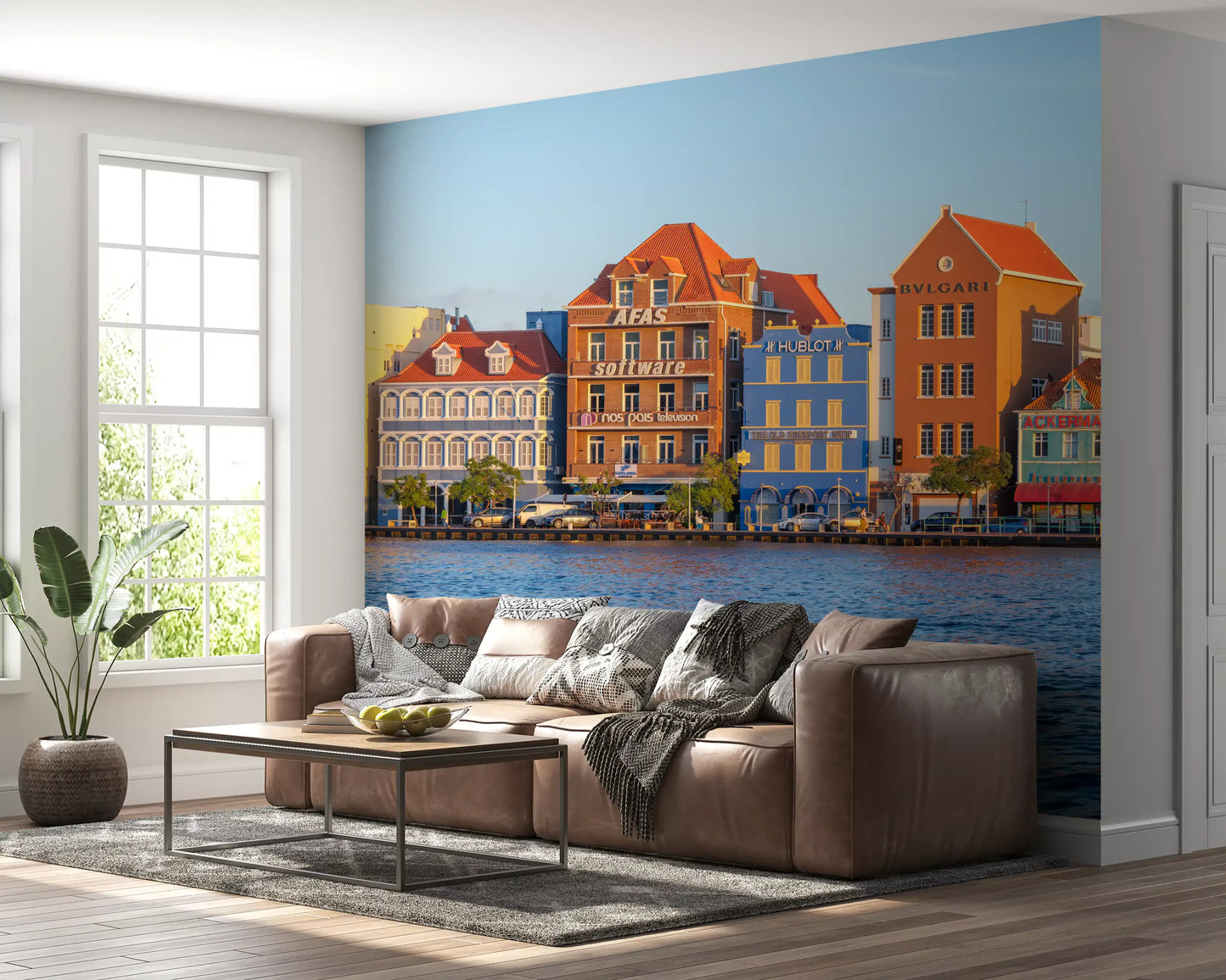 Harbor Hues of Willemstad Wall Mural