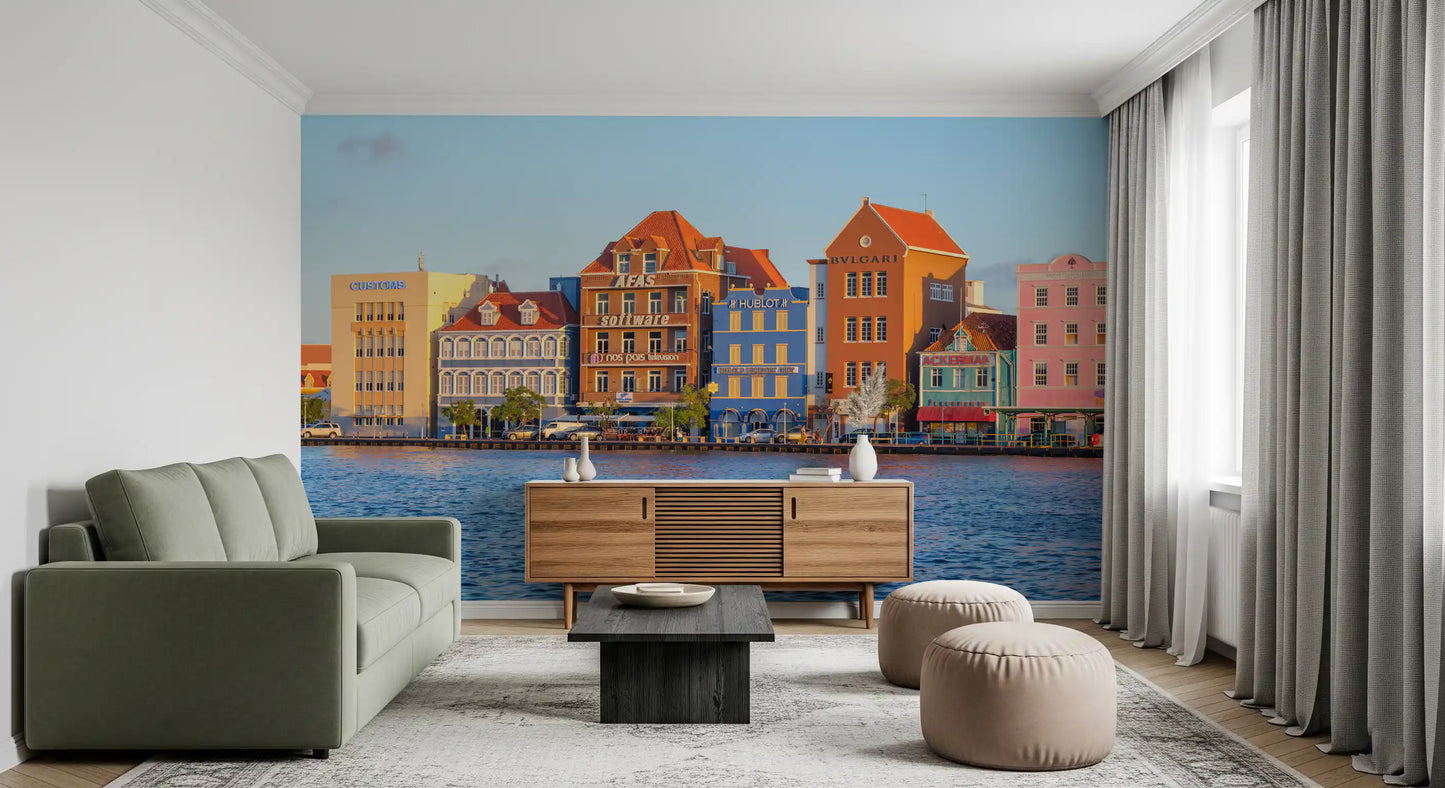 Harbor Hues of Willemstad Wall Mural