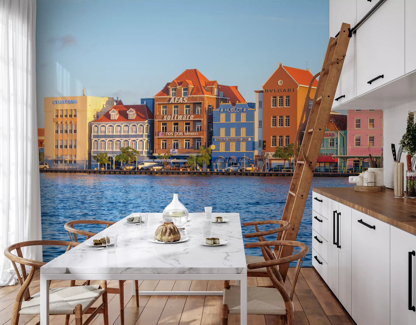 Harbor Hues of Willemstad Wall Mural