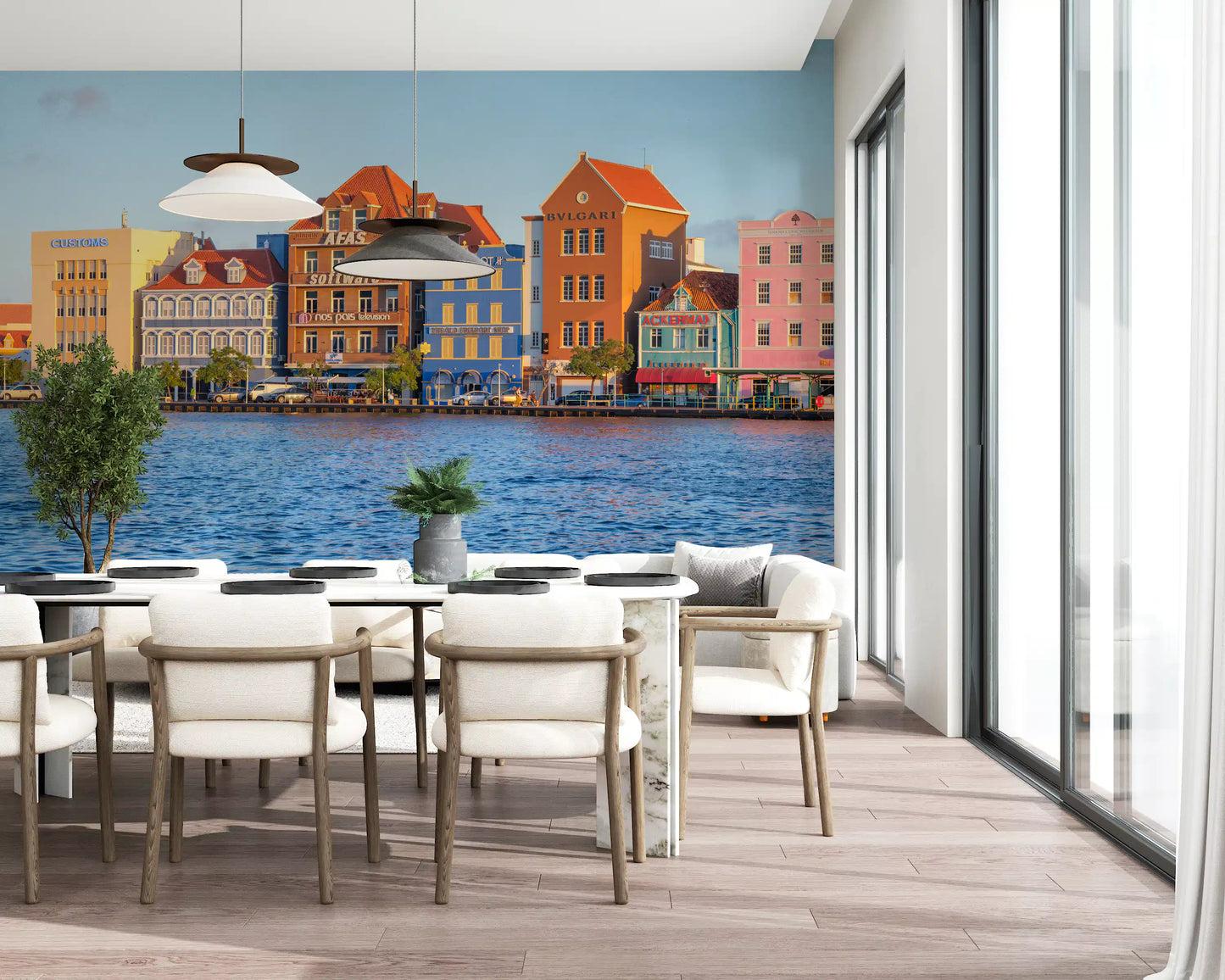 Harbor Hues of Willemstad Wall Mural