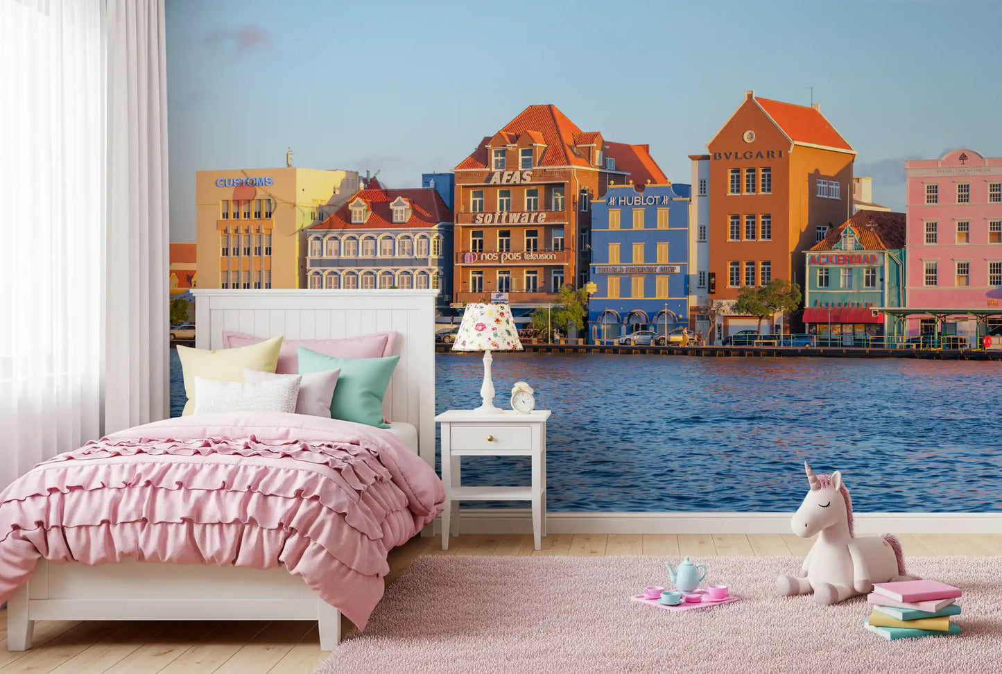 Harbor Hues of Willemstad Wall Mural