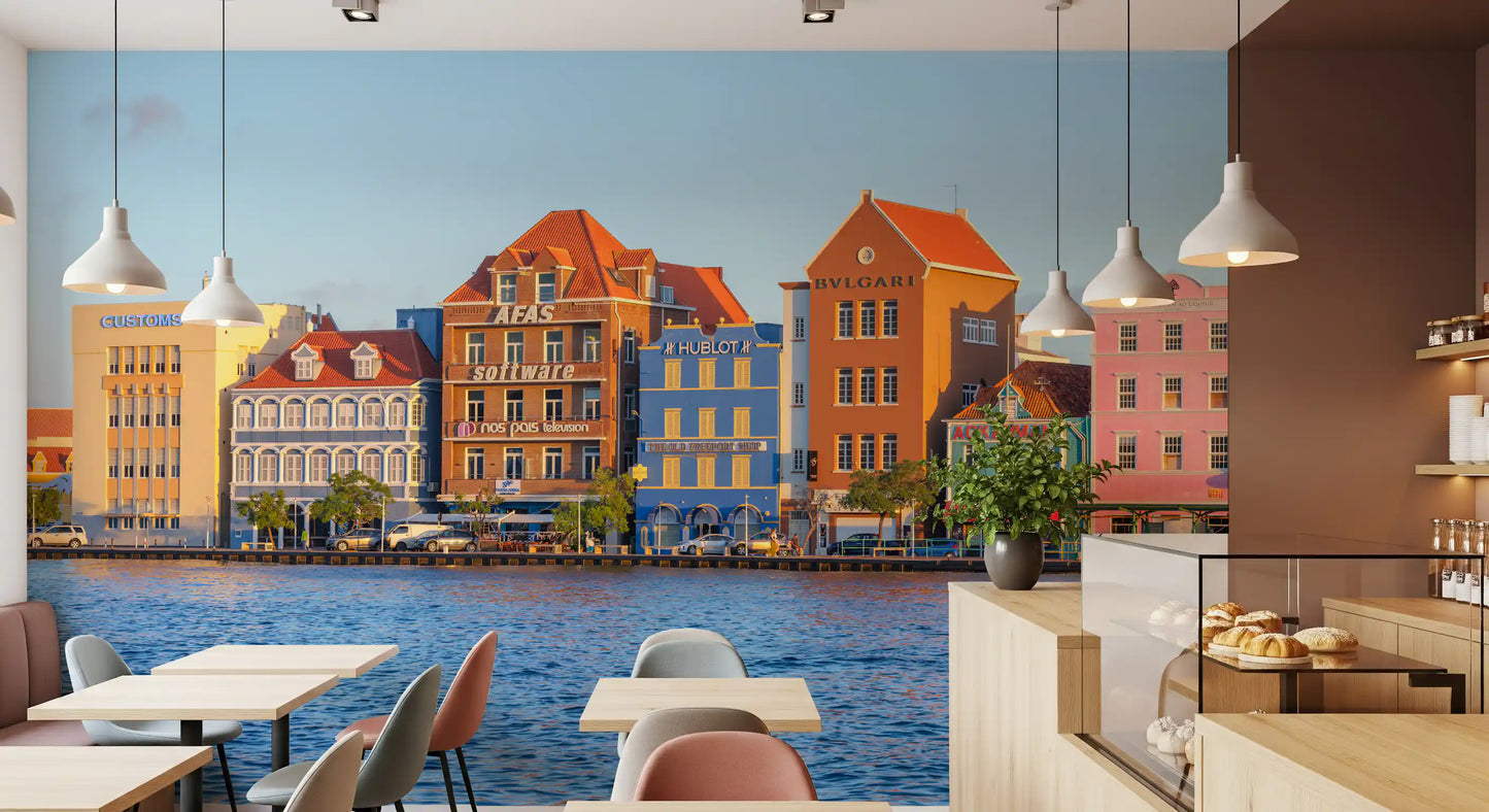 Harbor Hues of Willemstad Wall Mural