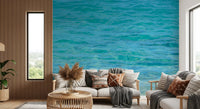 Serene aquatic wall mural with flowing water inspired patterns