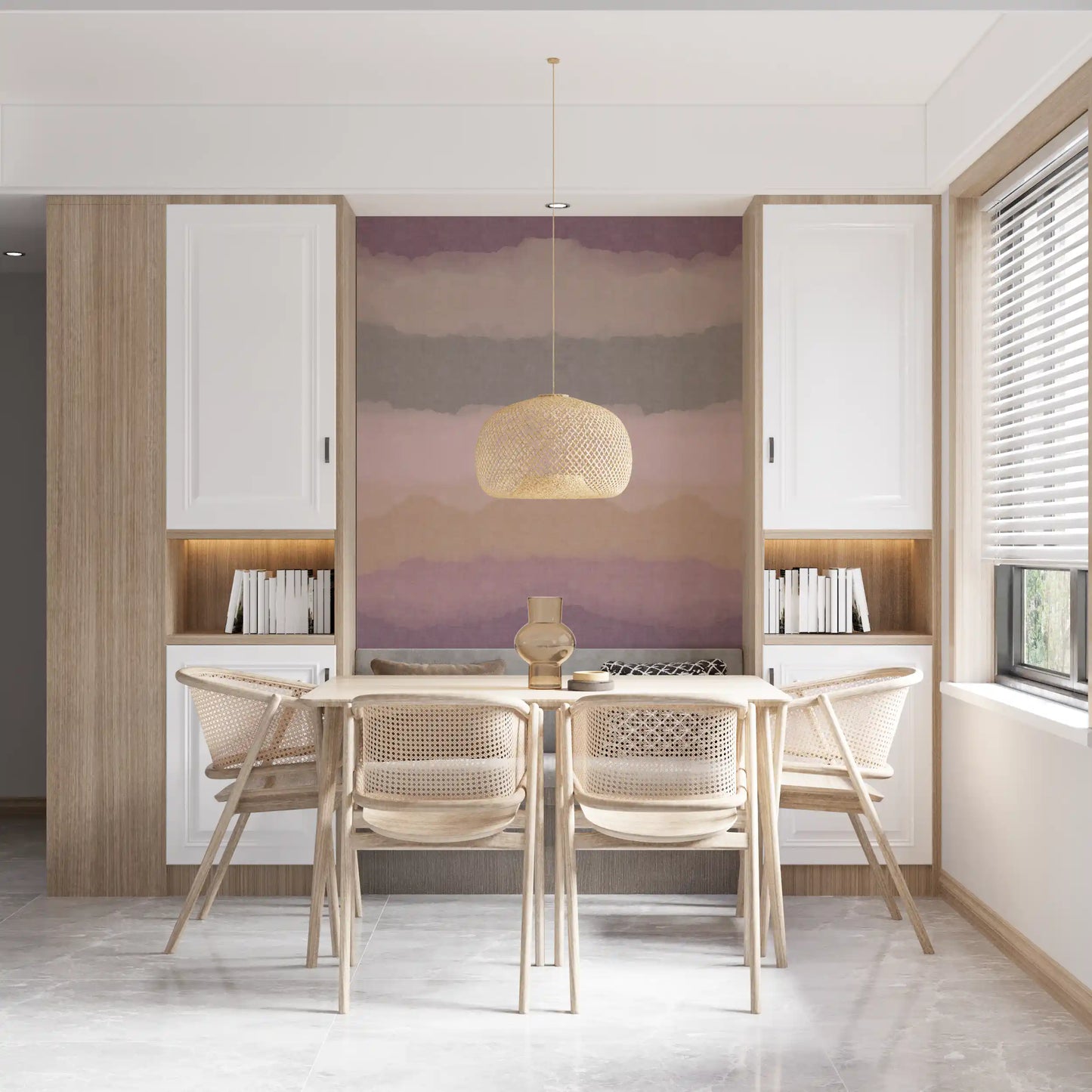 Relax Sunrise Painted Horizon Mural Wall Mural