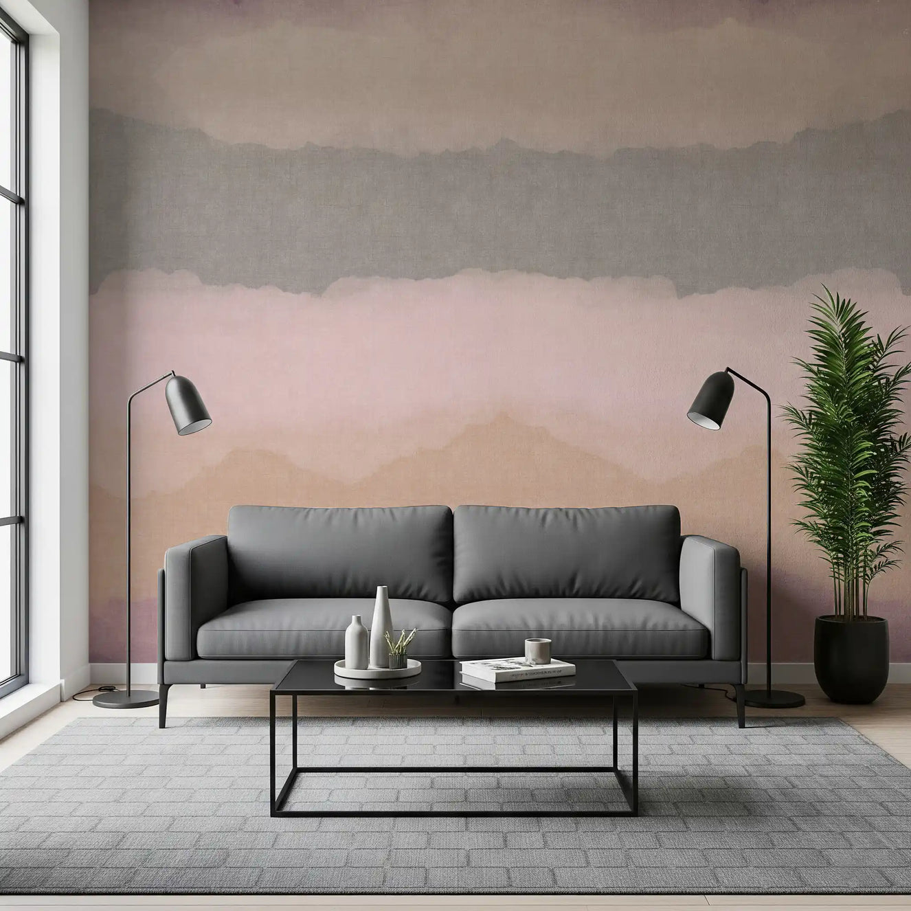Relax Sunrise Painted Horizon Mural Wall Mural
