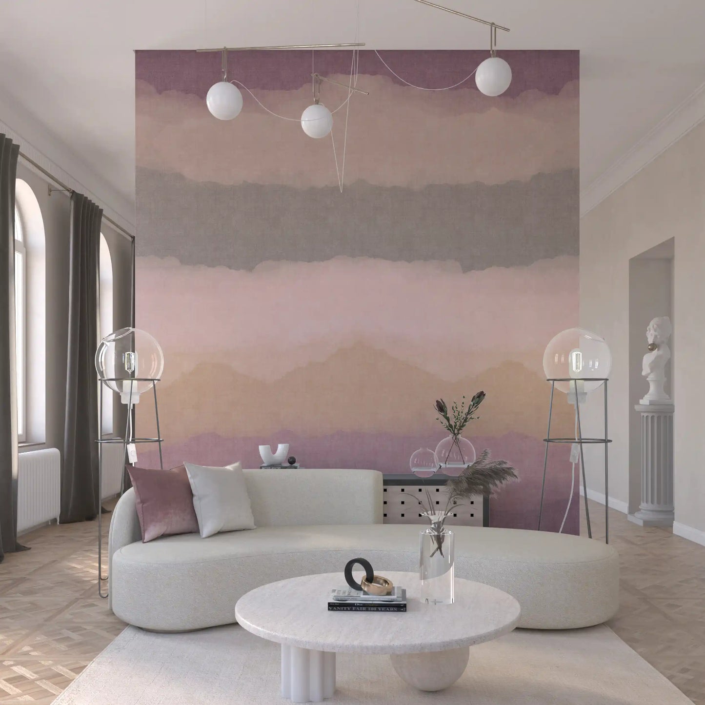 Relax Sunrise Painted Horizon Mural Wall Mural