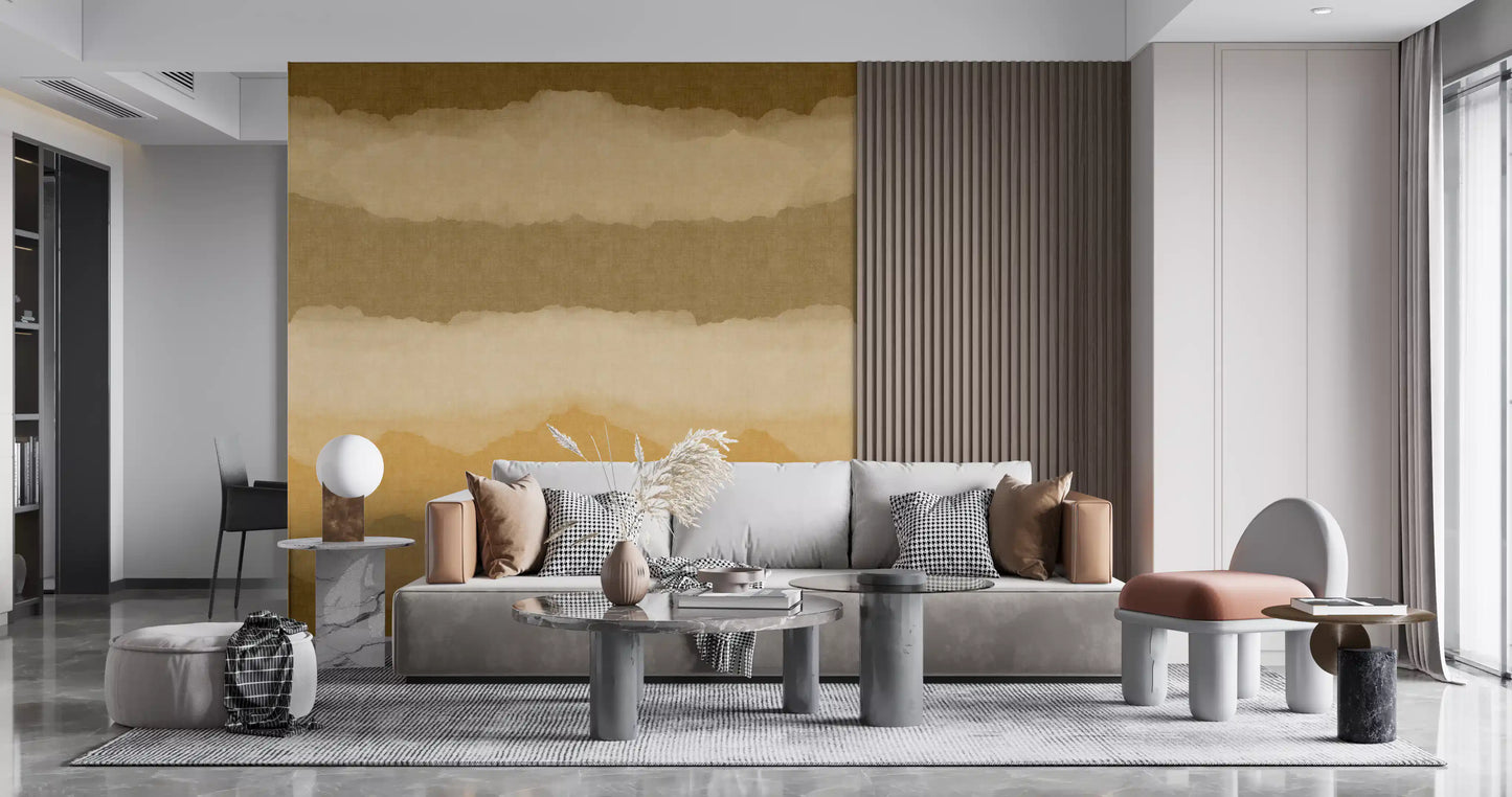 Relax Ocher Painted Horizon Mural Wall Mural