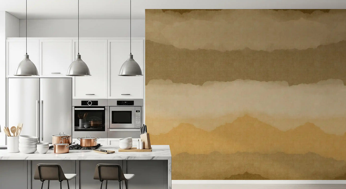 Relax Ocher Painted Horizon Mural Wall Mural