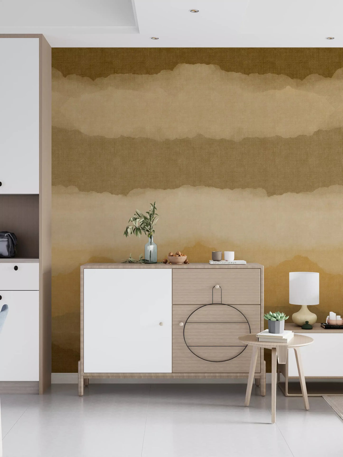 Relax Ocher Painted Horizon Mural Wall Mural