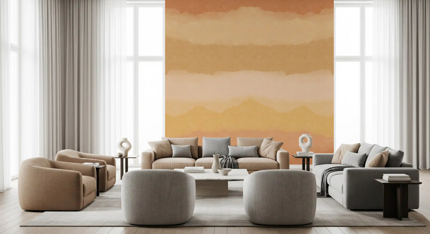 Relax Sunny Painted Horizon Mural Wall Mural