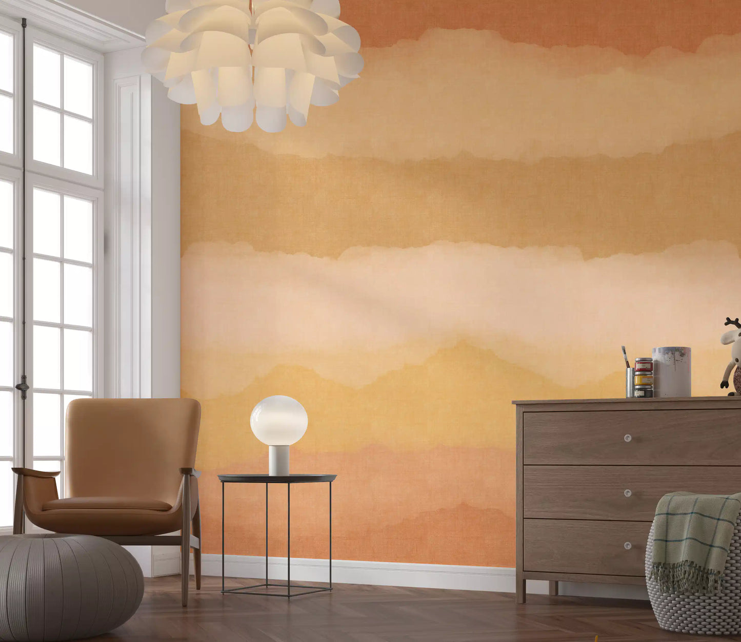 Relax Sunny Painted Horizon Mural Wall Mural
