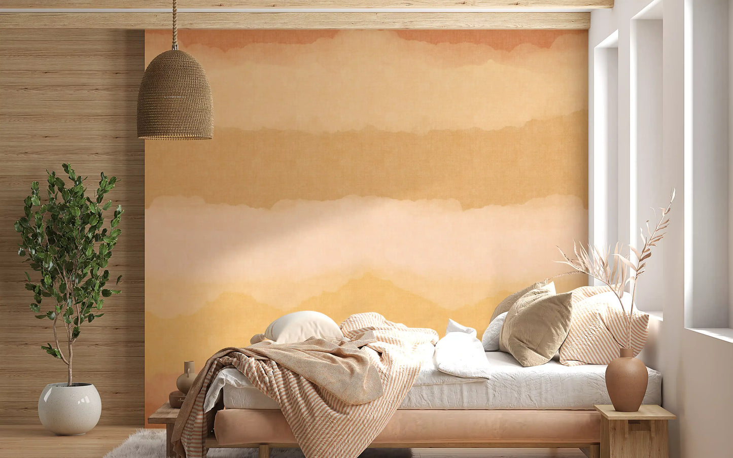 Relax Sunny Painted Horizon Mural Wall Mural