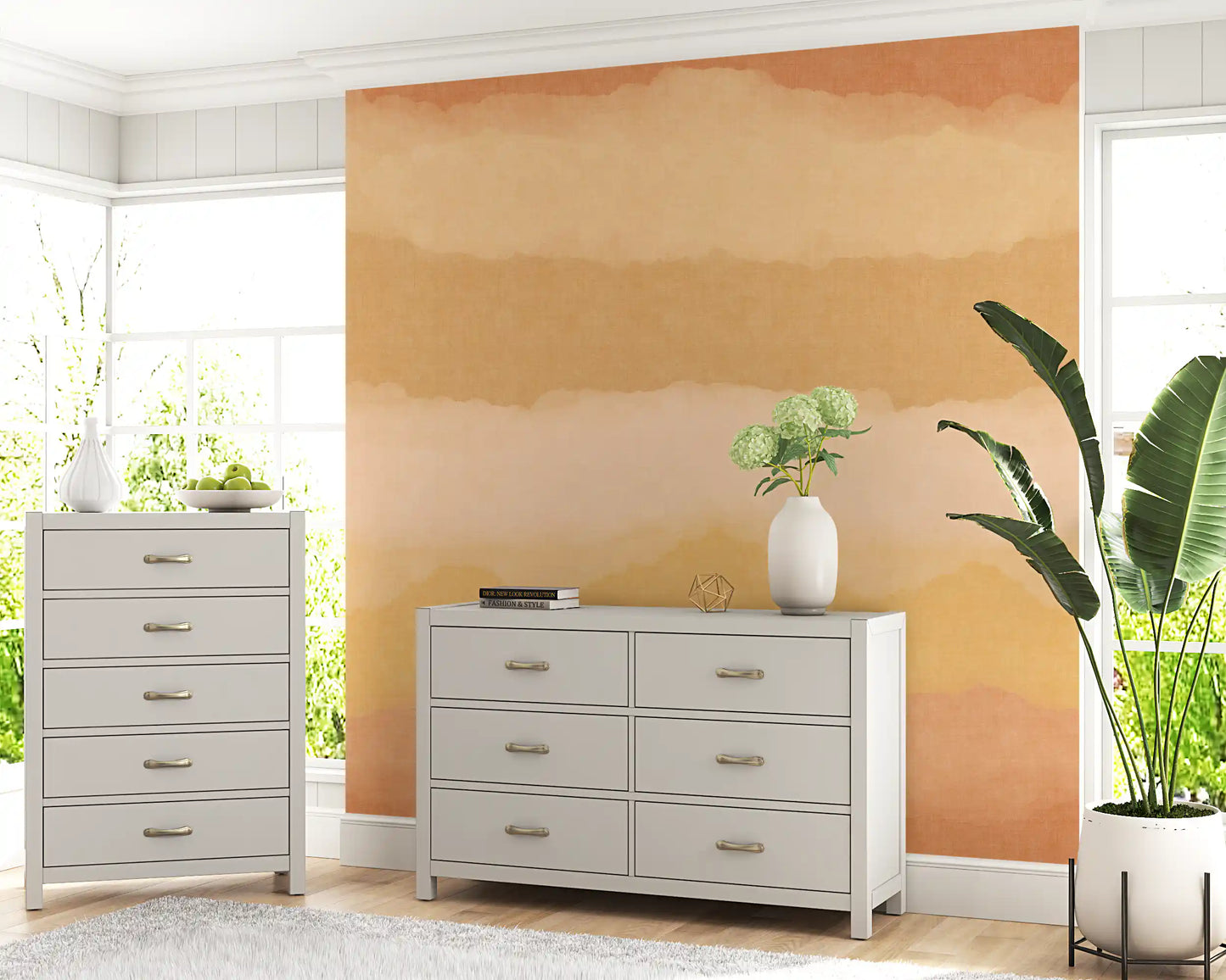 Relax Sunny Painted Horizon Mural Wall Mural