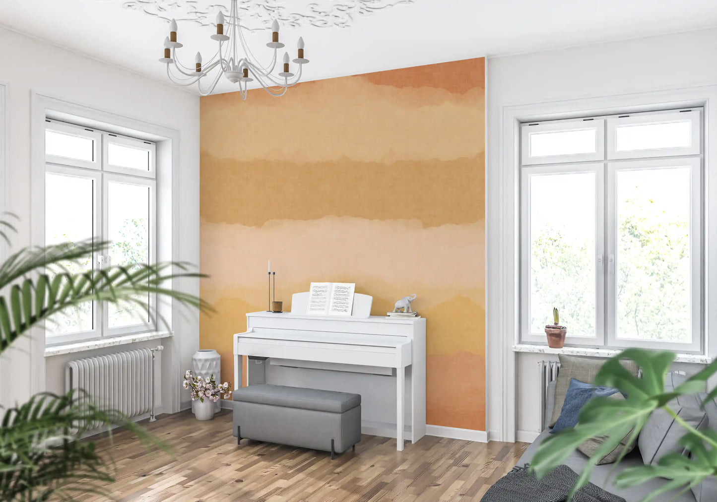 Relax Sunny Painted Horizon Mural Wall Mural