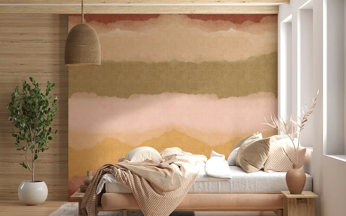 Relax Sunset Painted Horizon Mural Wall Mural