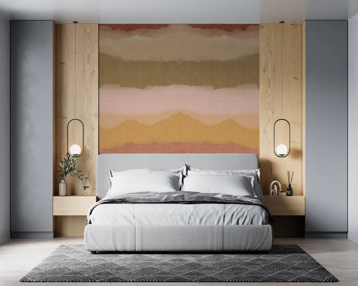 Relax Sunset Painted Horizon Mural Wall Mural