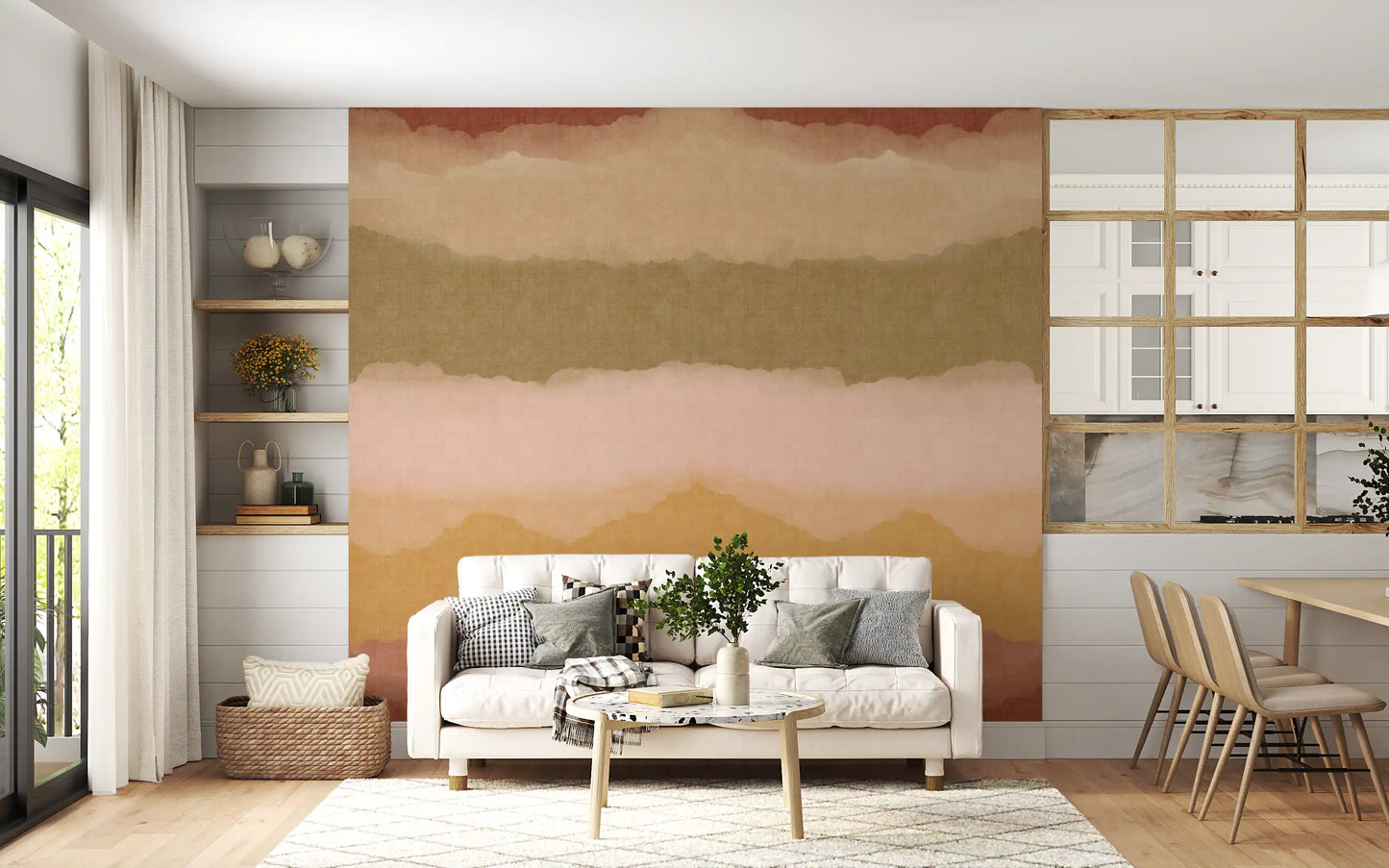 Relax Sunset Painted Horizon Mural Wall Mural