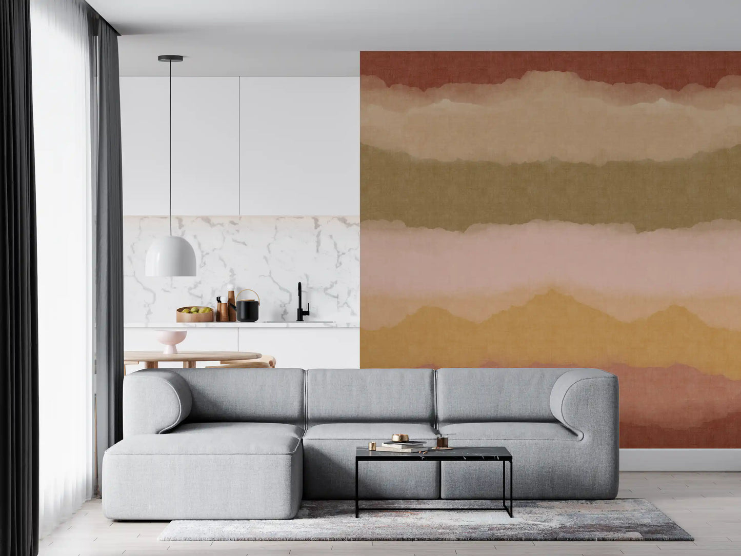 Relax Sunset Painted Horizon Mural Wall Mural