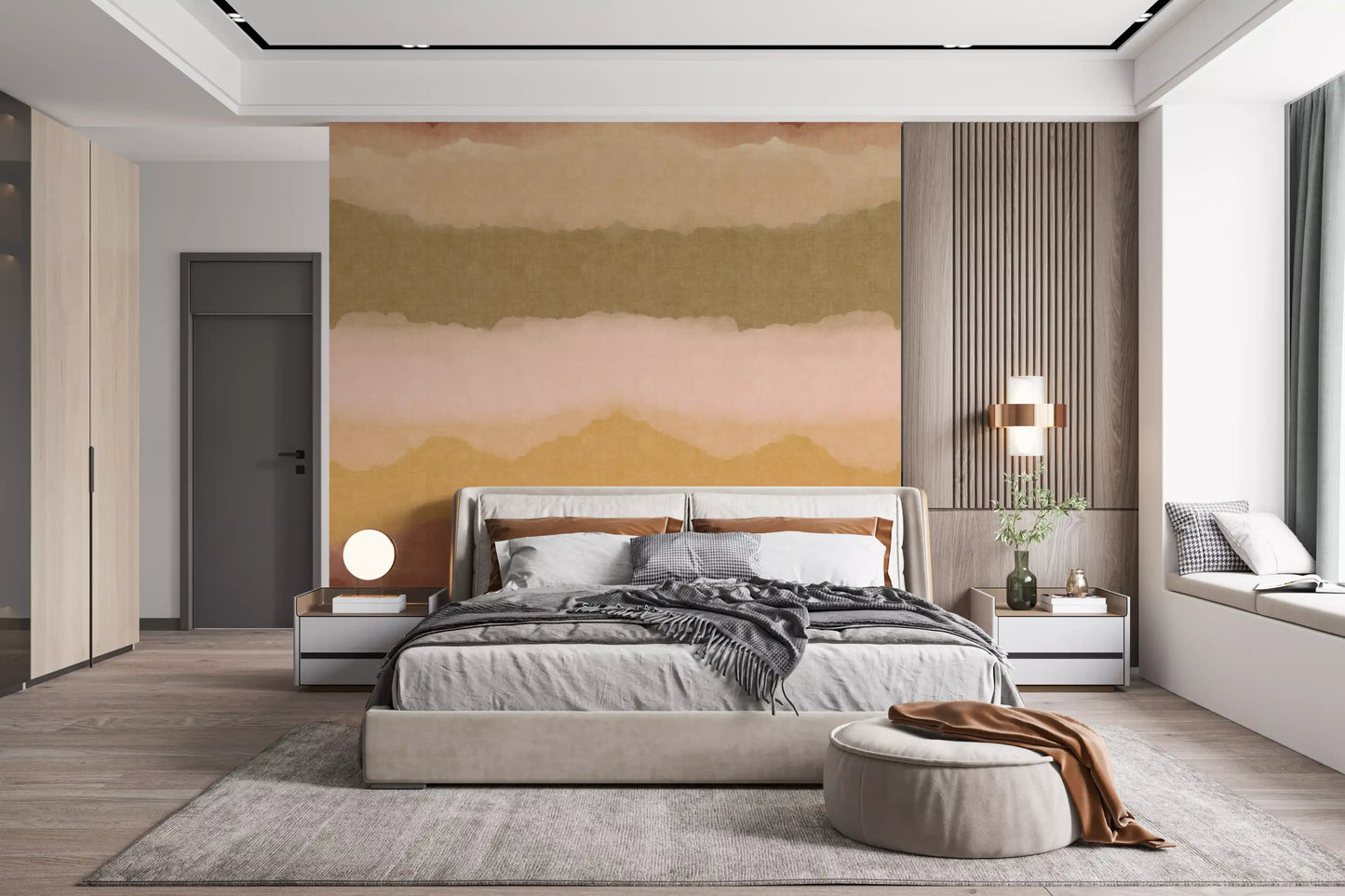 Relax Sunset Painted Horizon Mural Wall Mural