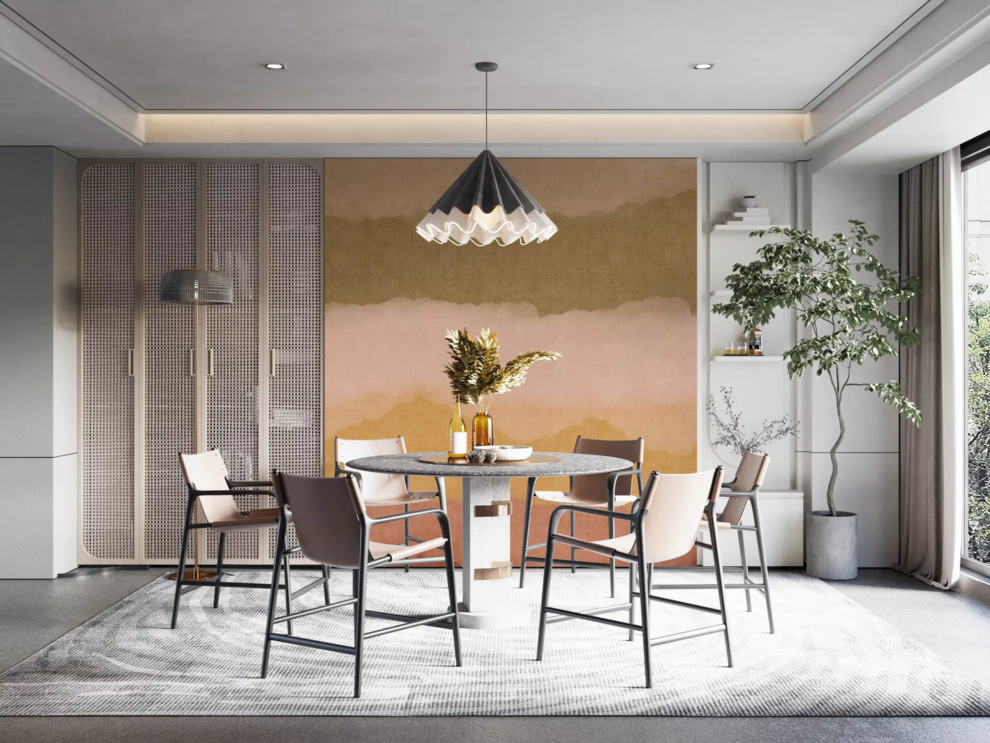 Relax Sunset Painted Horizon Mural Wall Mural