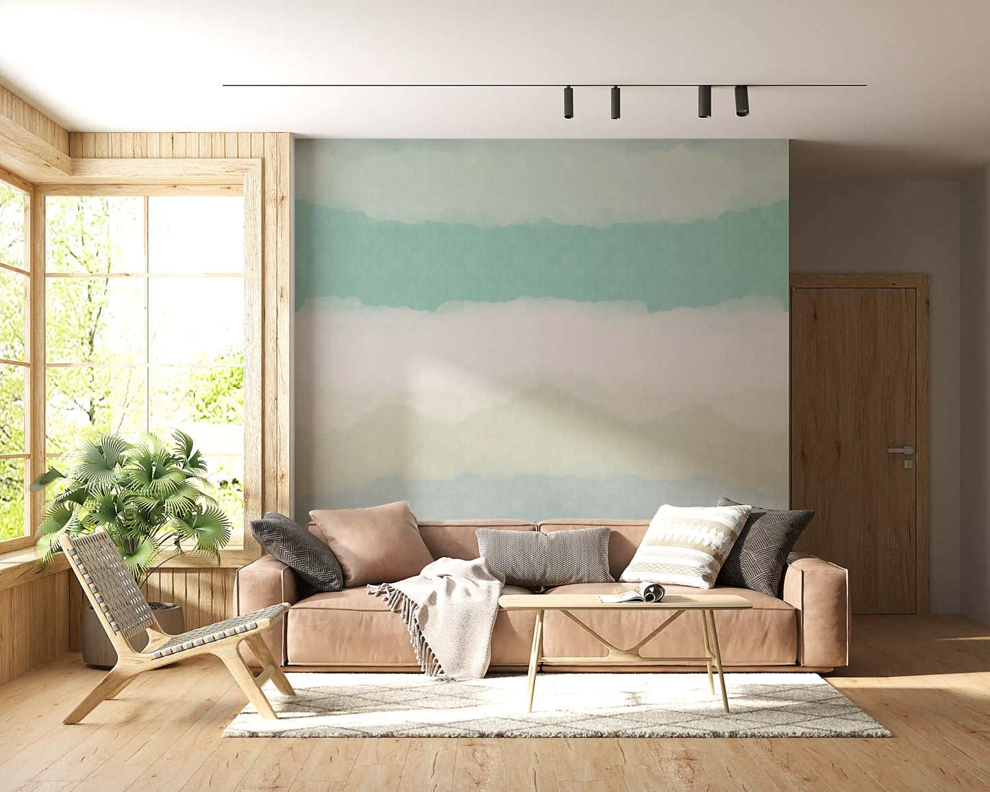 Relax Watery Painted Horizon Mural Wall Mural