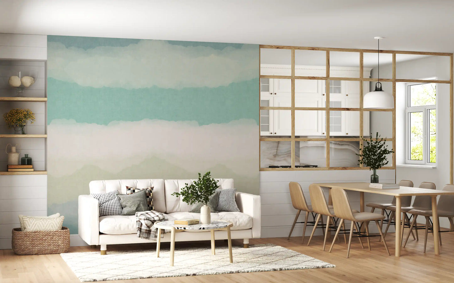 Relax Watery Painted Horizon Mural Wall Mural