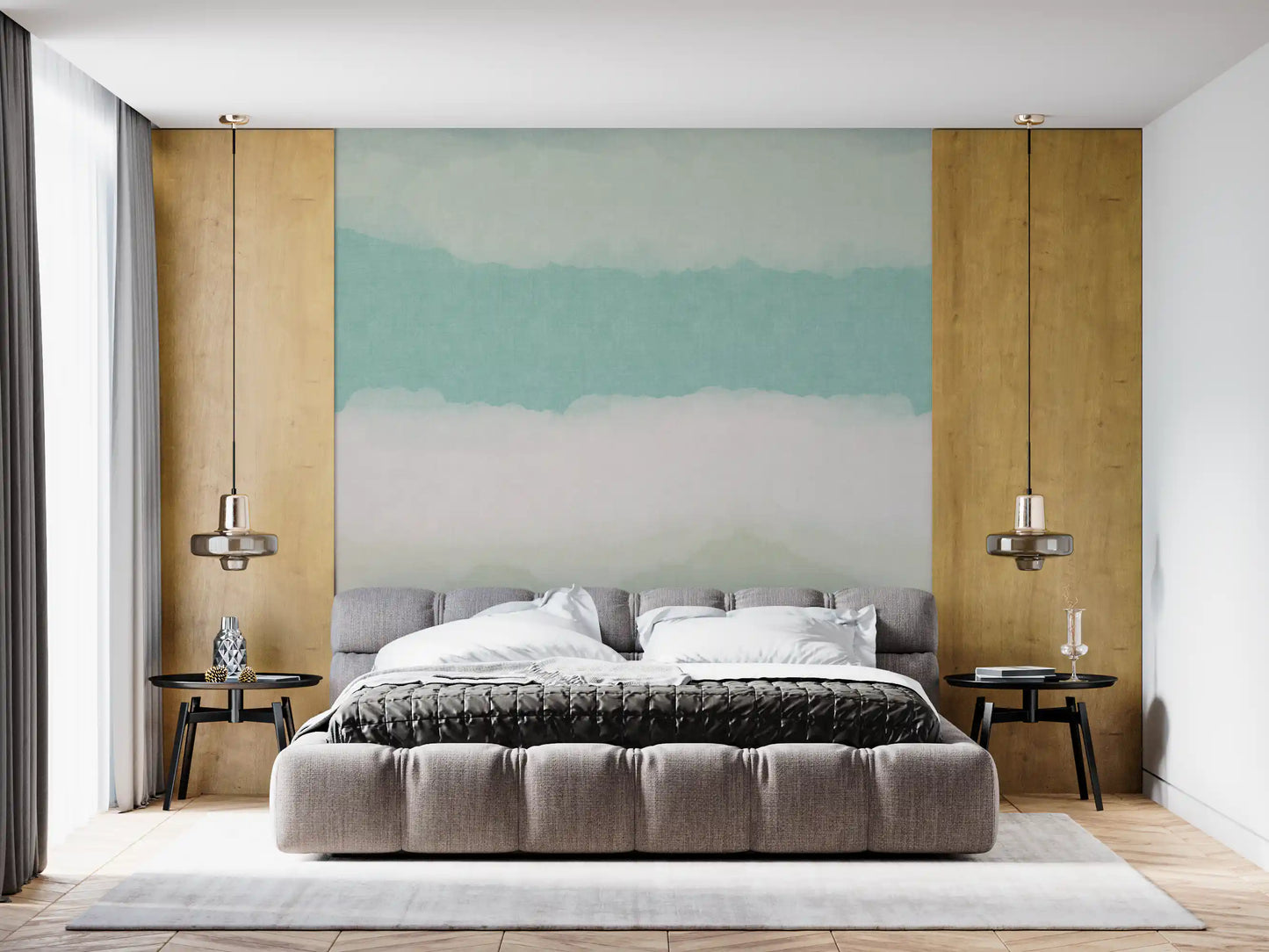 Relax Watery Painted Horizon Mural Wall Mural