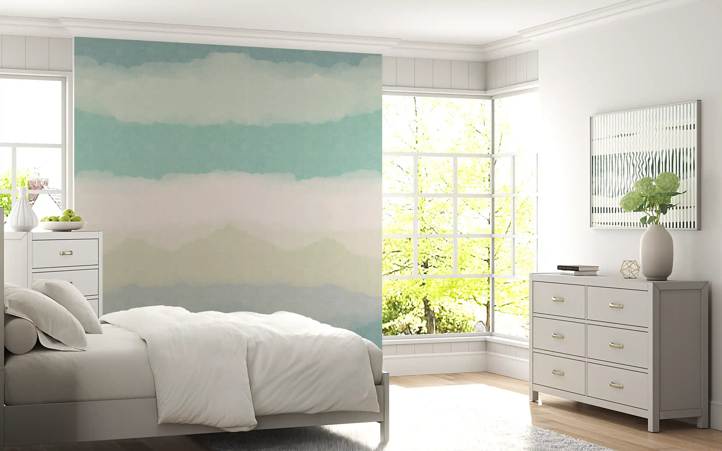 Relax Watery Painted Horizon Mural Wall Mural