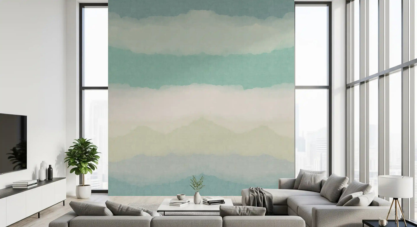 Relax Watery Painted Horizon Mural Wall Mural