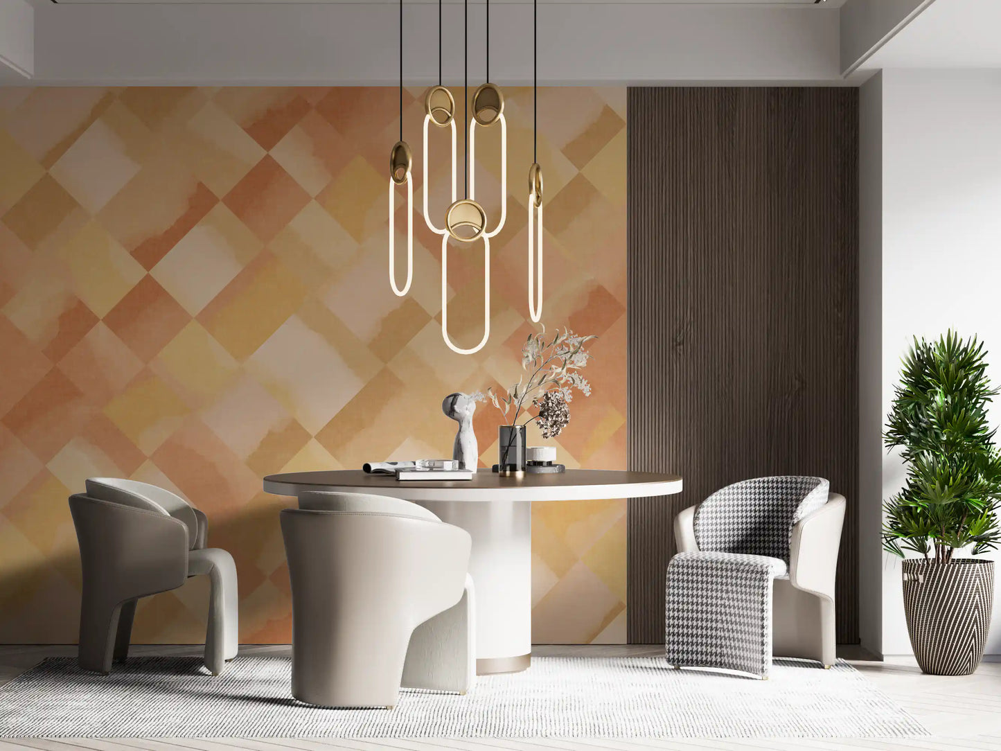 Relax Sunny Painted Checker Mural Wall Mural