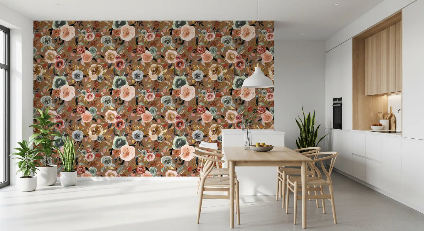 Earthy Bloom Medley Wallpaper⁠