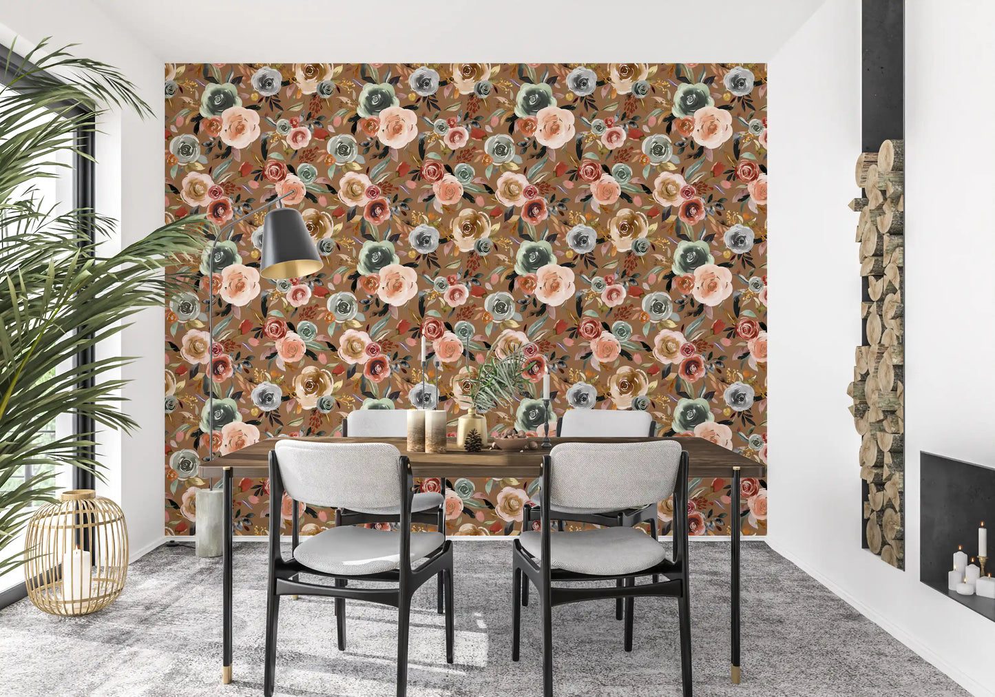 Earthy Bloom Medley Wallpaper⁠