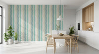 Relaxing blue wallpaper with fluid hand painted lines
