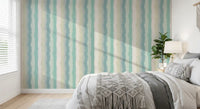 Soft aqua wallpaper featuring artistic painted stripes
