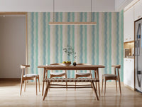 Painted stripe wallpaper with gentle flowing brushstrokes
