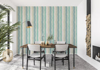 Blue watercolor wallpaper featuring relaxed striped design
