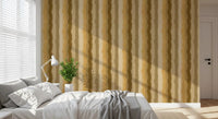 Golden stripe wallpaper featuring hand painted brushstrokes
