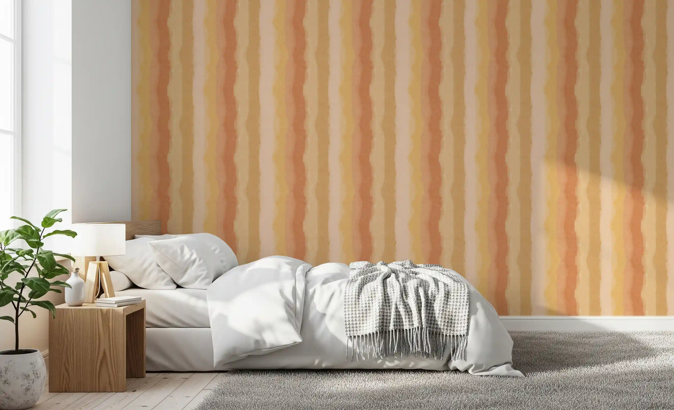 Relax Sunny Painted Stripes Wallpaper⁠