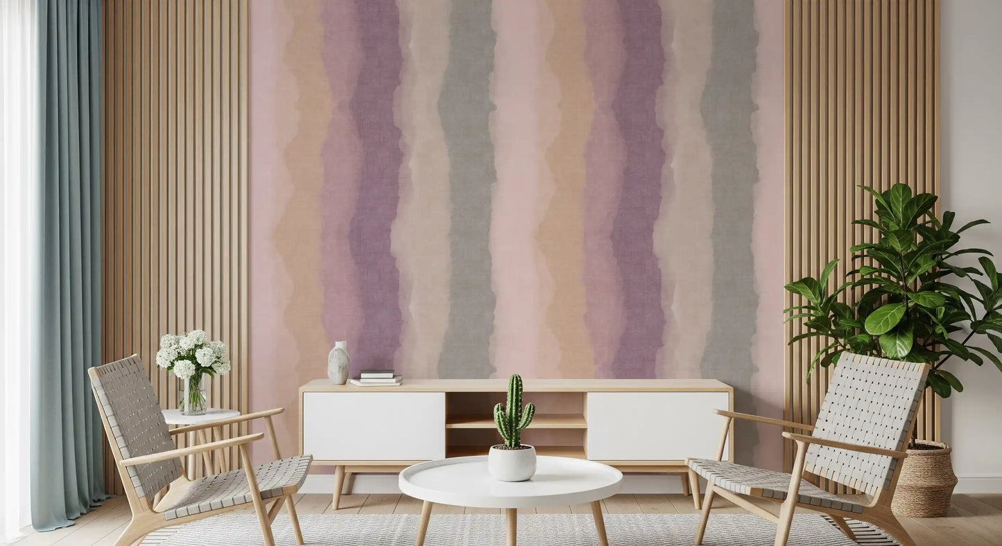 Relax Sunrise Painted Stripes Wall Mural