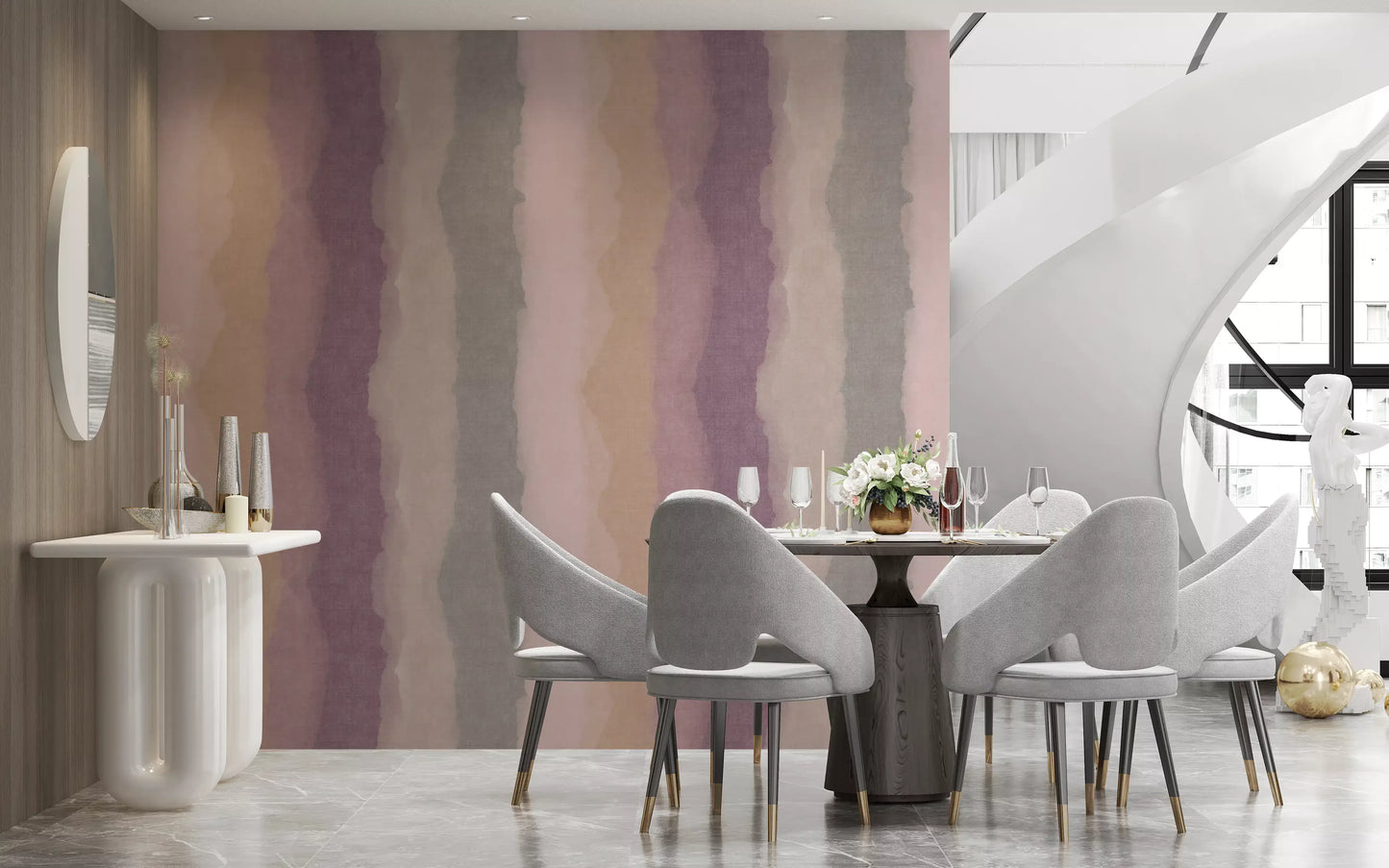 Relax Sunrise Painted Stripes Wall Mural