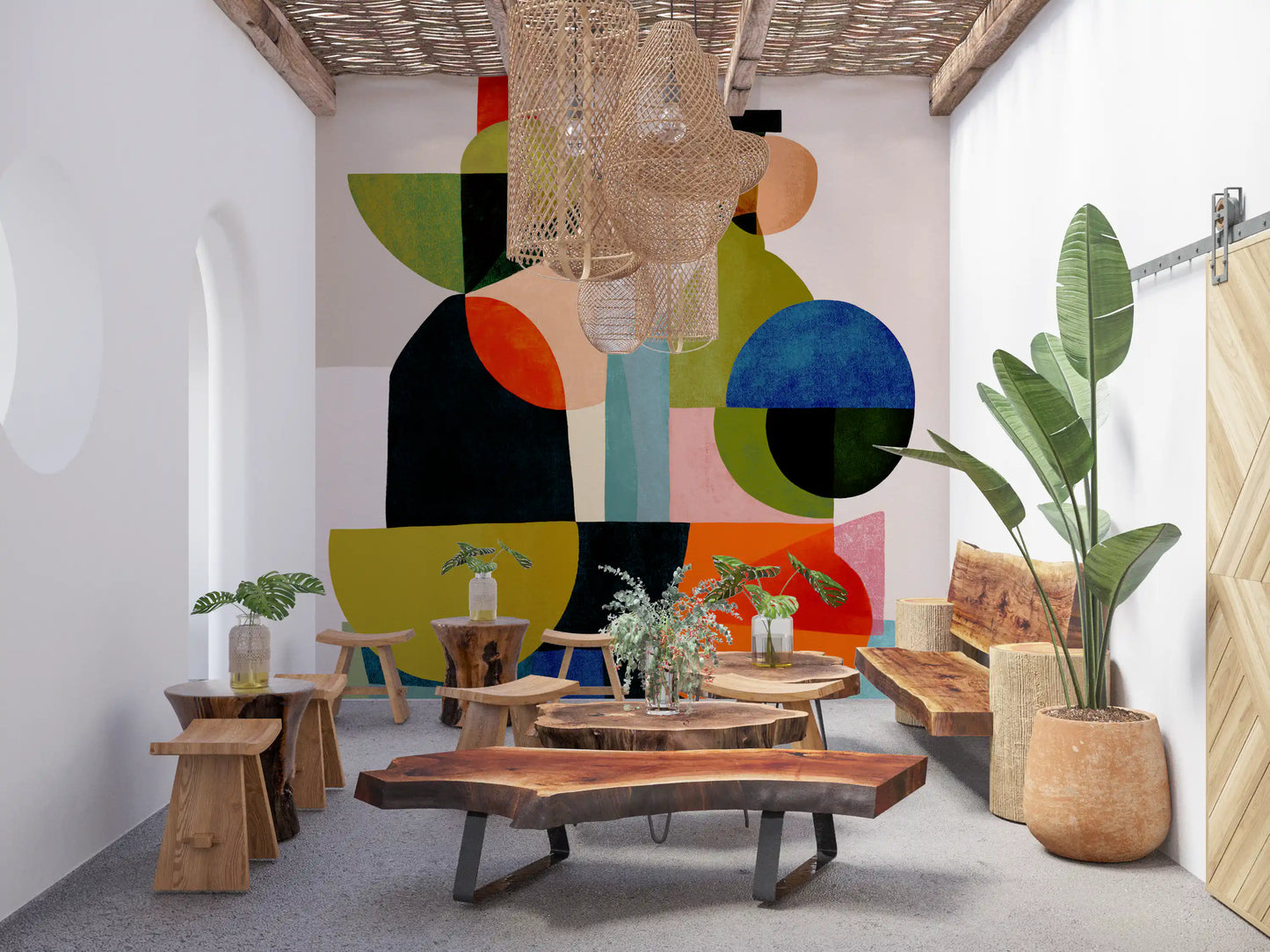Abstract Vessel Study Wall Mural