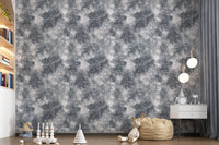 Kids room Light Dots Wallpaper with silver mist tones and cloudy surface depth