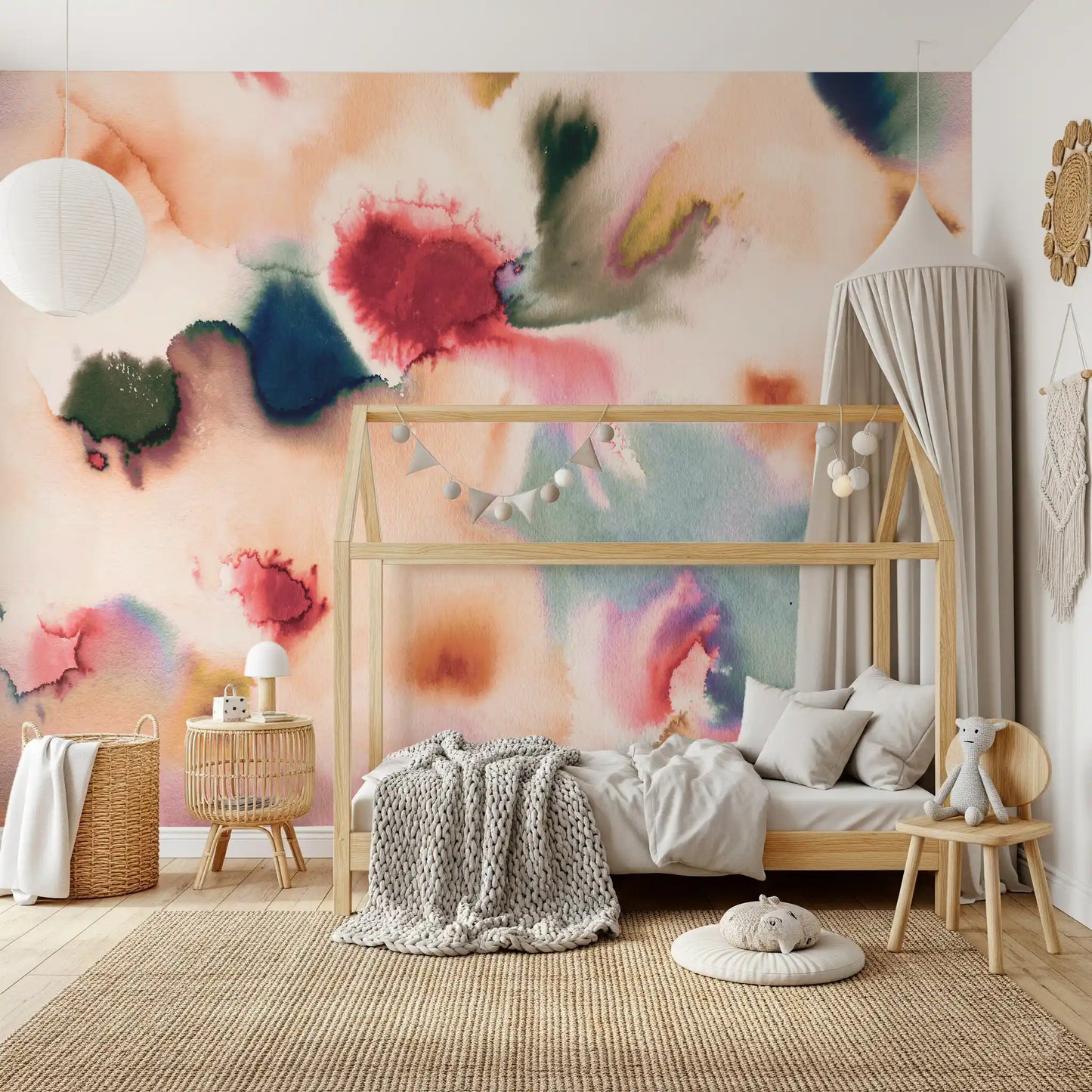 Abstract Watercolor Flow Wall Mural