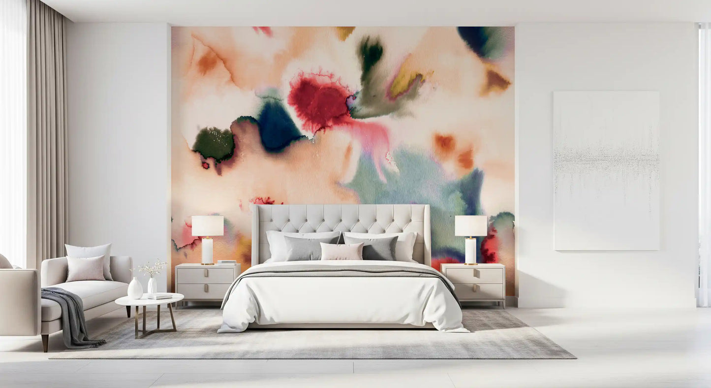 Abstract Watercolor Flow Wall Mural