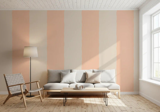 Blush Pink Stripe Wallpaper