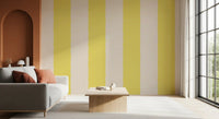 Butter Yellow Stripe Wallpaper Grandmillennial Wallpaper⁠