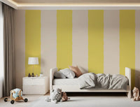 Butter Yellow Stripe Wallpaper Grandmillennial Wallpaper⁠
