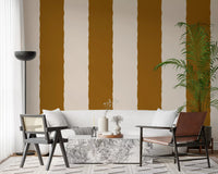 Cinnamon Brown Stripe Wallpaper Grandmillennial Wallpaper⁠
