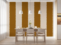 Cinnamon Brown Stripe Wallpaper Grandmillennial Wallpaper⁠